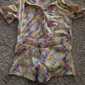 Art Class Lemon and Pink Pajama Set